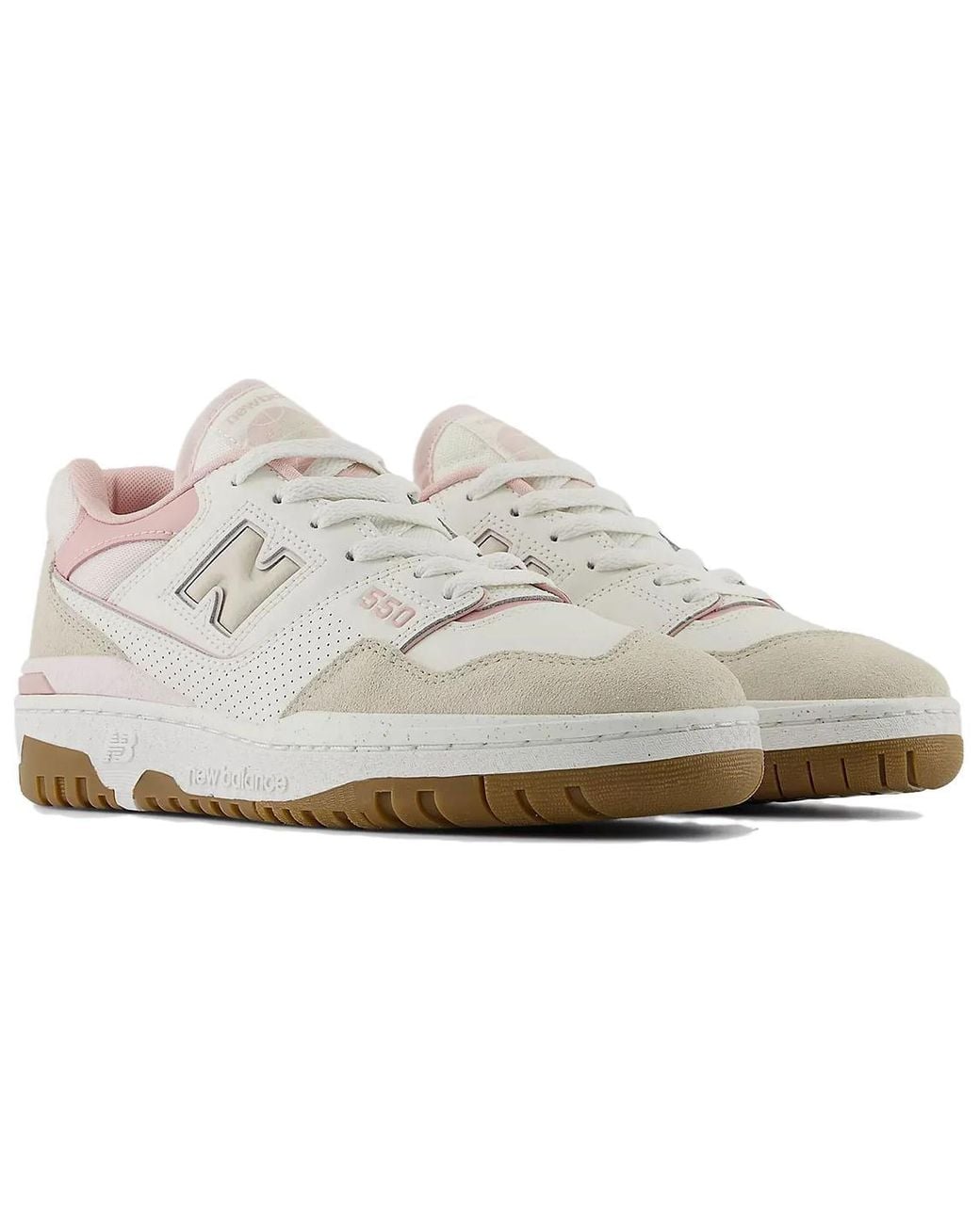 New Balance White (Wmns) 550 Gum Pack