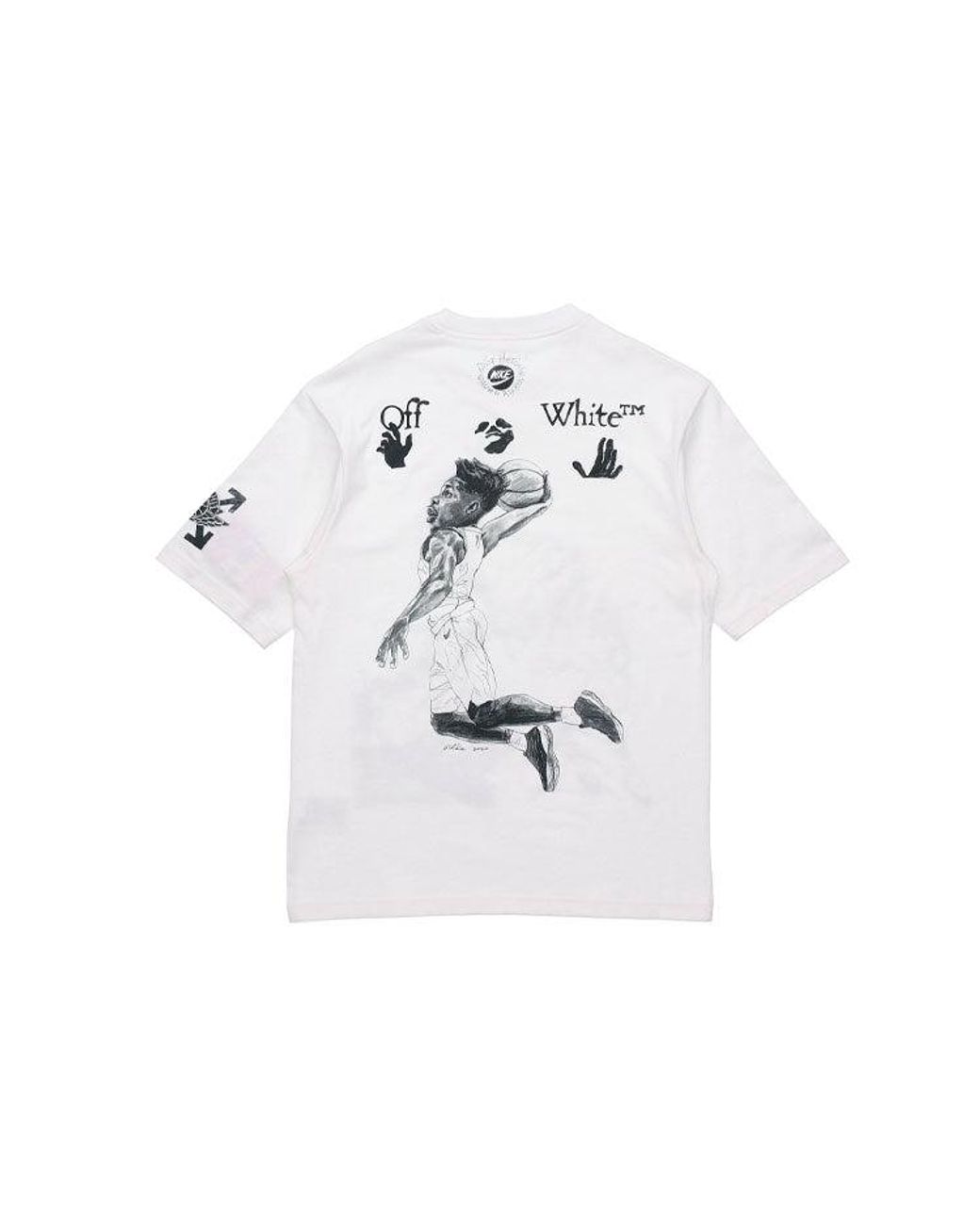 Nike White X Off- Mj T-Shirt Asia Sizing for men