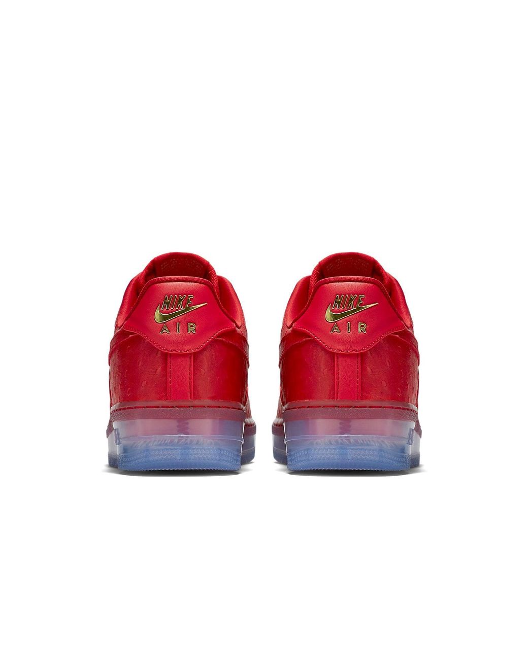 Nike Red Air Force 1 Cmft Lux Low 'Ostrich' for men