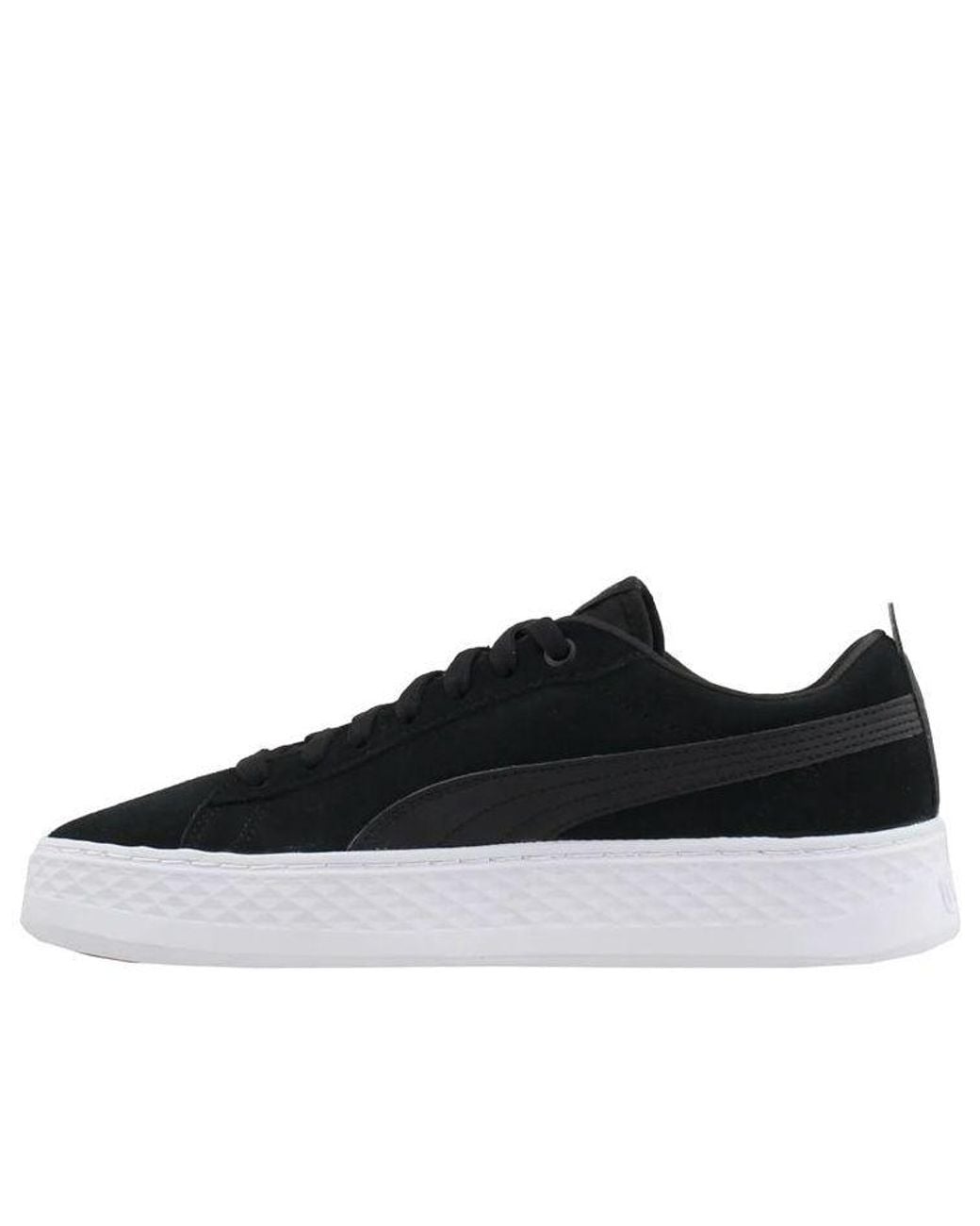 PUMA Black Smash Platform Suede Casual Board Shoes for men