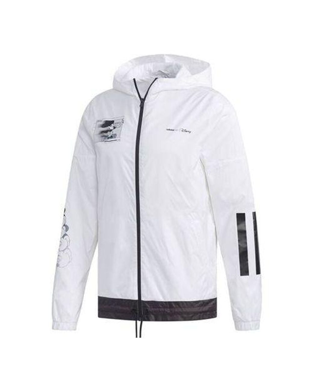 Adidas Blue Neo Mickey Casual Sports Hooded Jacket for men