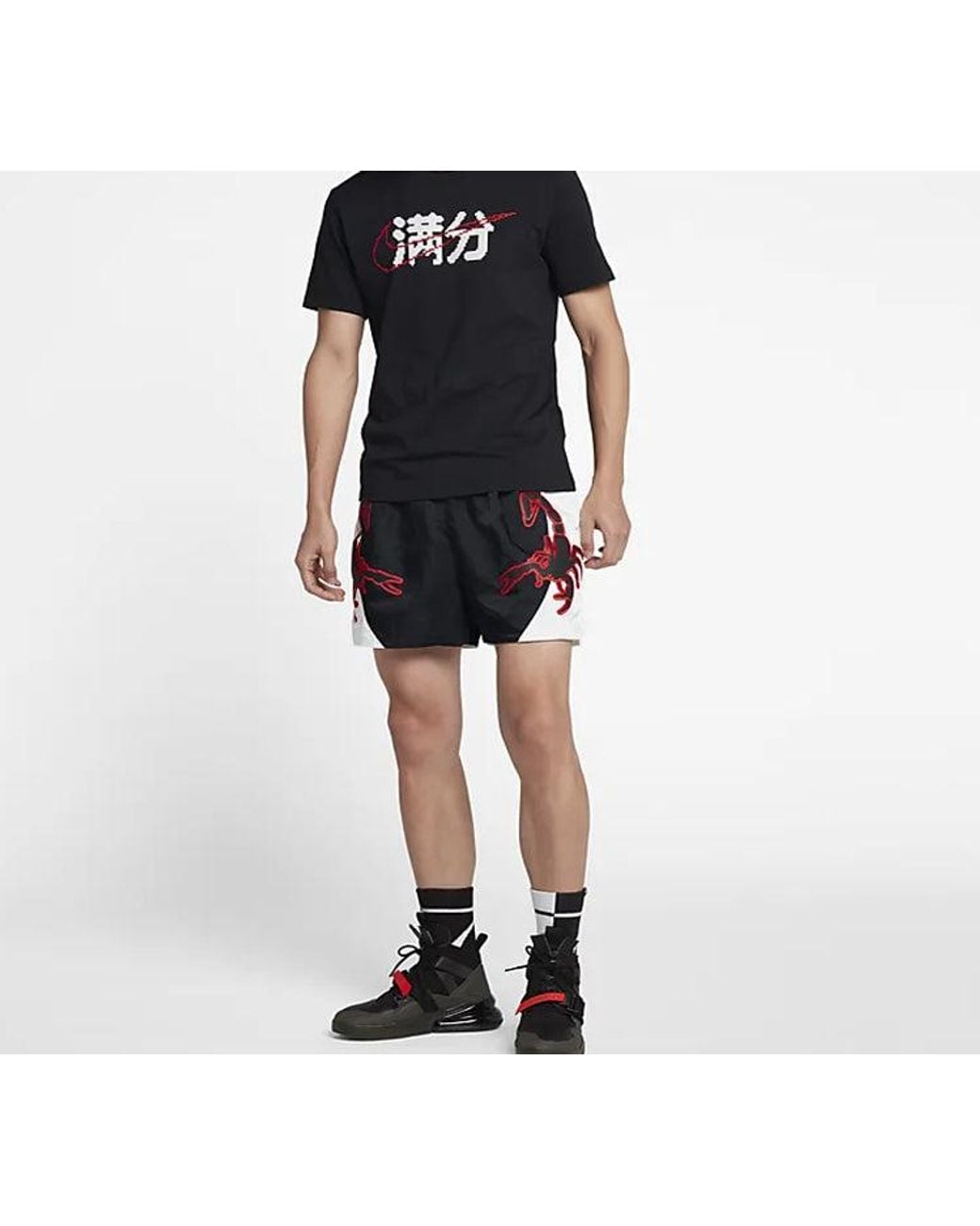 Nike Black Full Score Logo Casual Sport Short Sleeved for men
