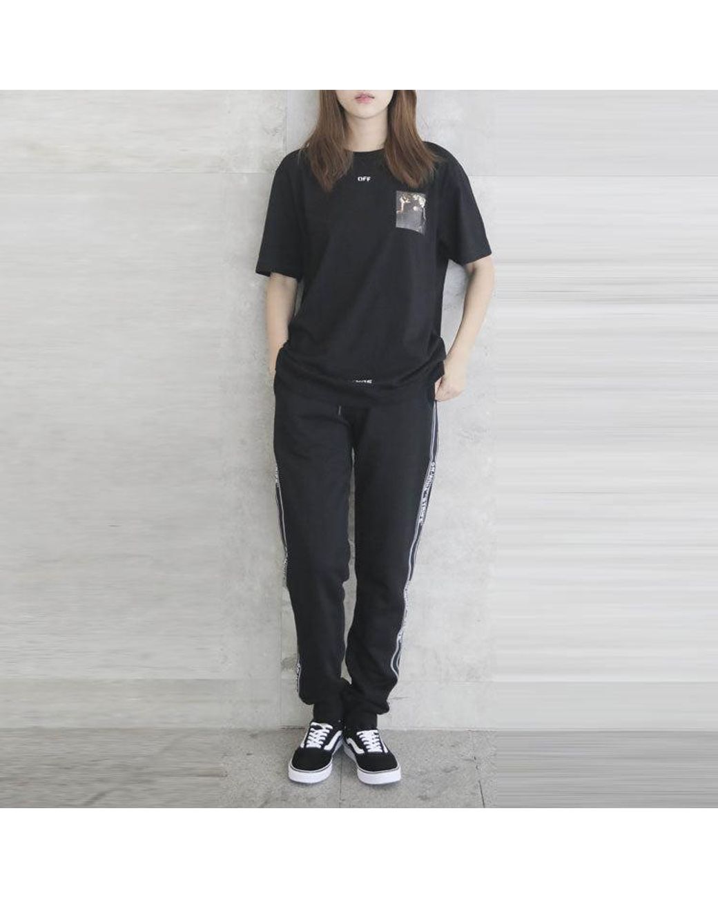 Off-White c/o Virgil Abloh Black Side Stripe Pants for men