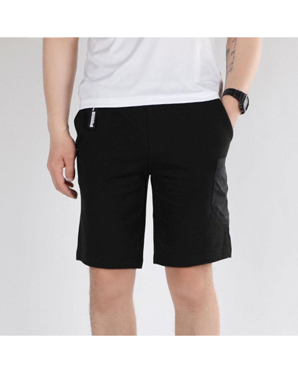 PUMA Black Nu-Tility Sports Shorts for men