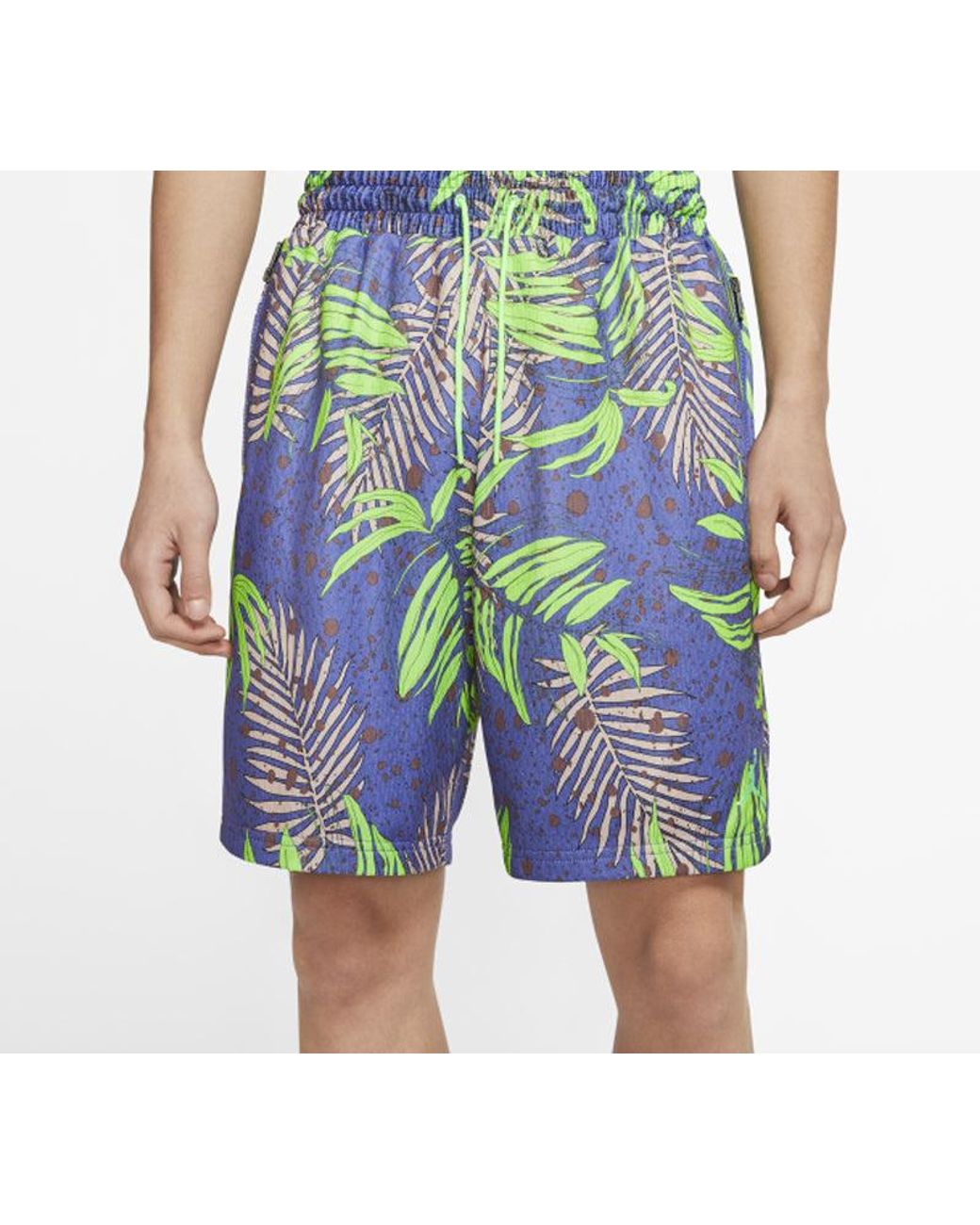 Nike As J Jumpman Knit Aop Short Rush in Blue for Men | Lyst