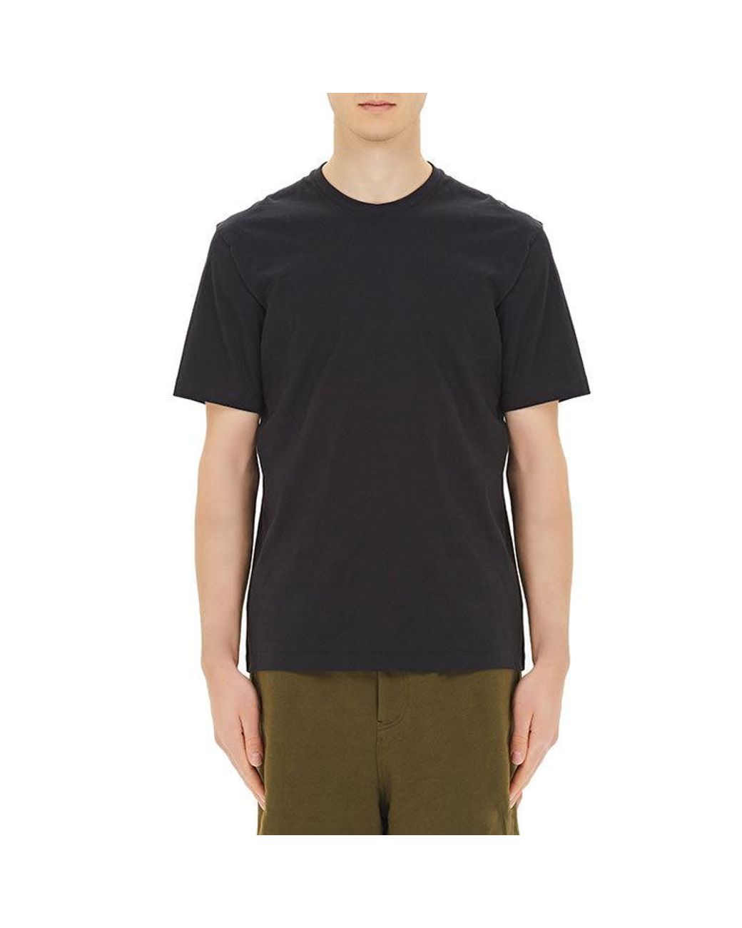Adidas Black Y-3 Back Printing Round Neck Casual Short Sleeve for men