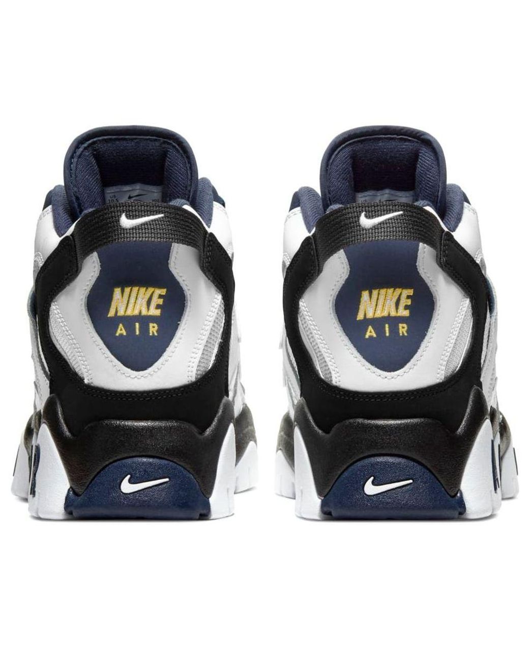 nike men's air barrage mid white sneaker