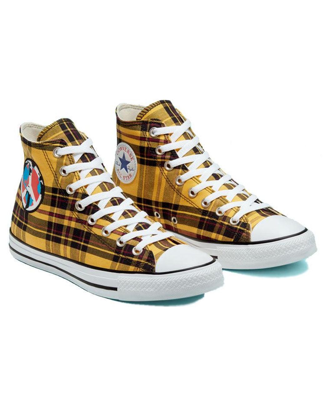 Converse Yellow Chuck Taylor All Star High 'Plaid Pack for men