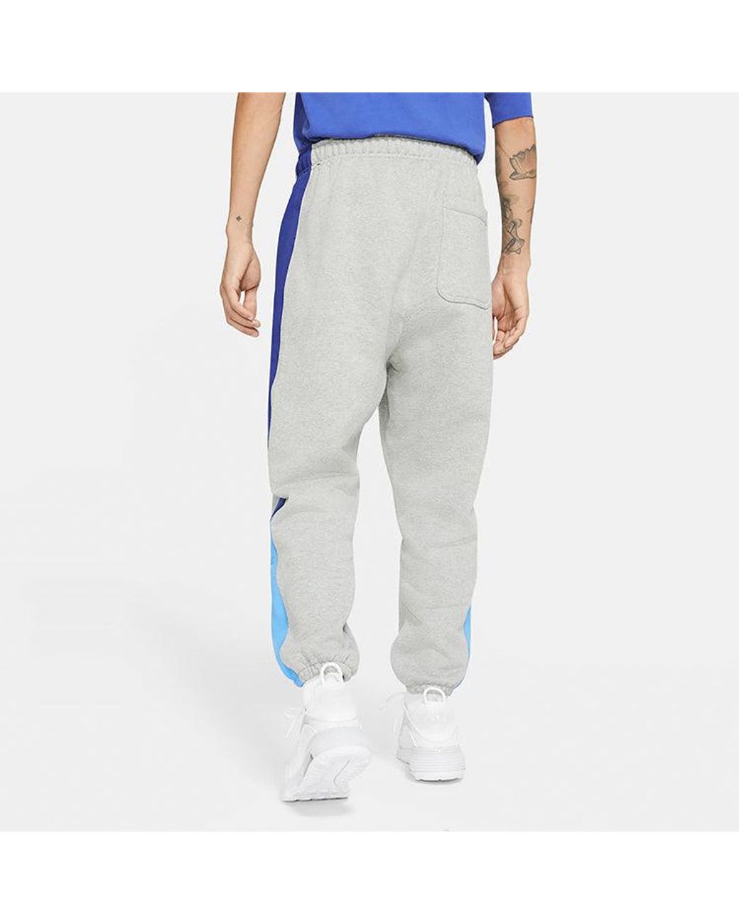 Nike Gray Splicing Bundle Feet Casual Sports Pants for men