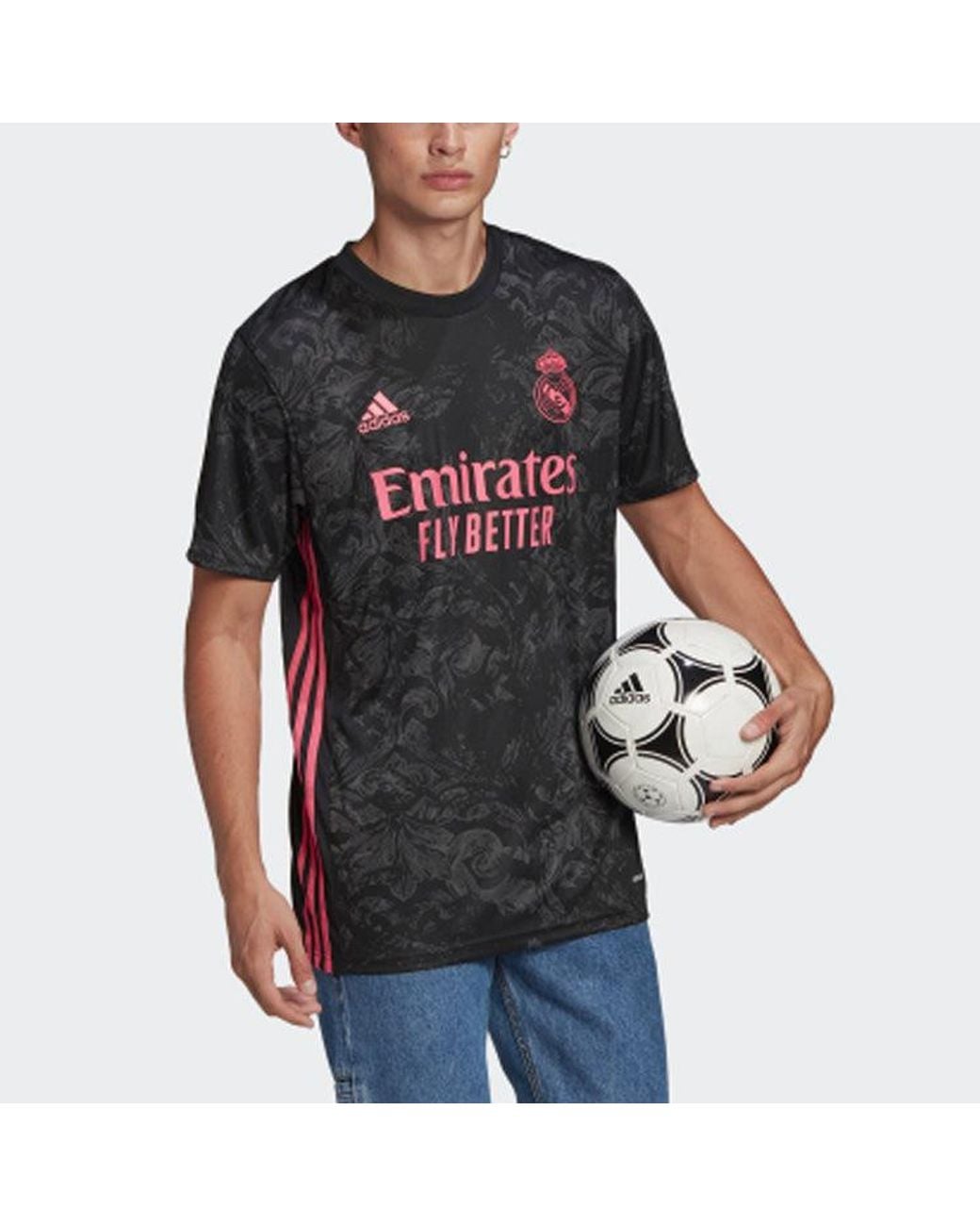 Adidas Black Soccer Sport Shirt Real Madrid