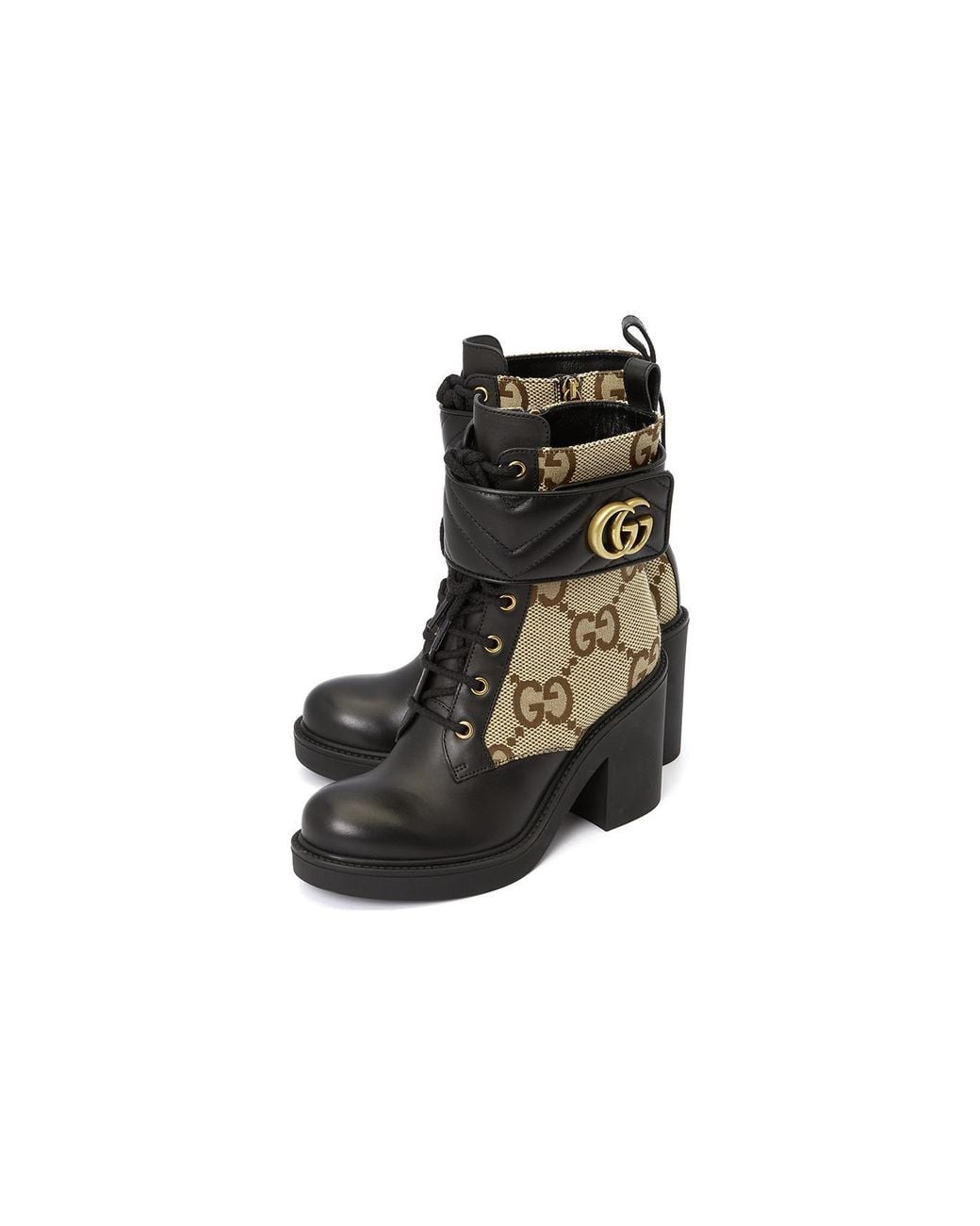 Gucci Black (Wmns) Boot With Double G 'Camel Ebony'
