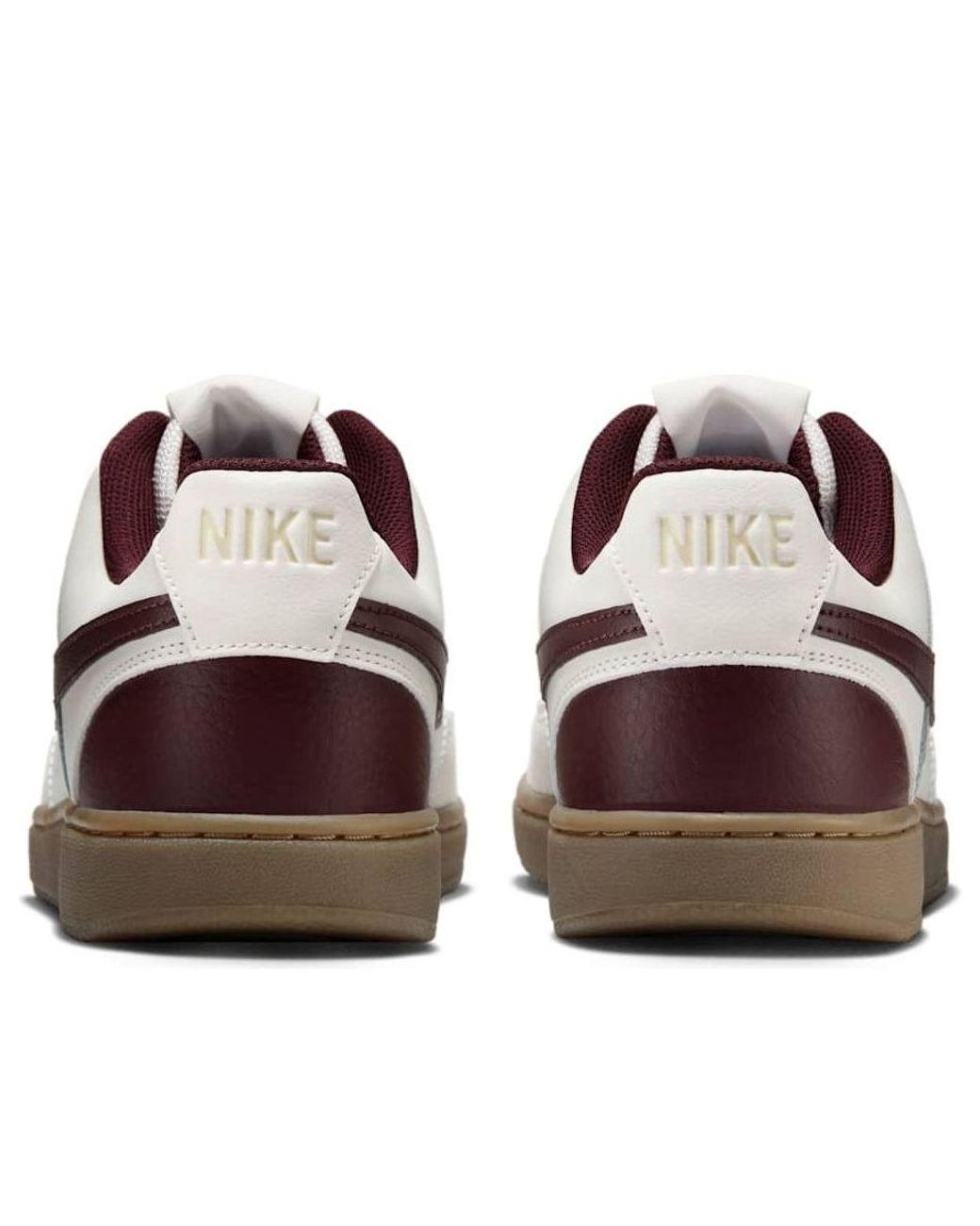 nike white & burgundy court royale 2 low trainers