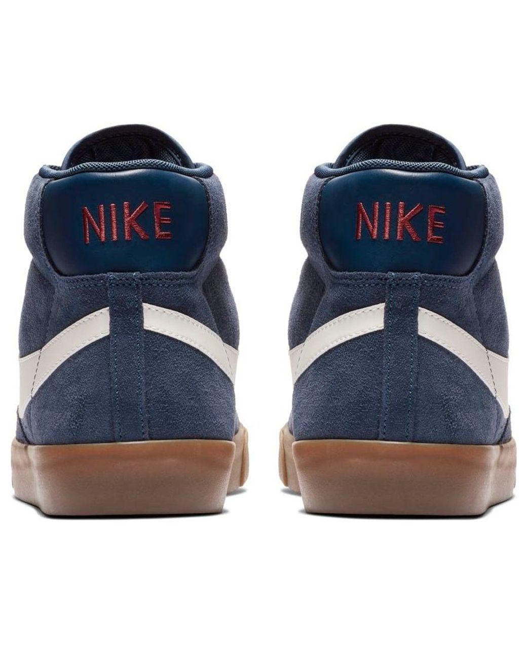 Nike Blue Blazer Mid Mid Tops Retro Skateboarding Shoes for men