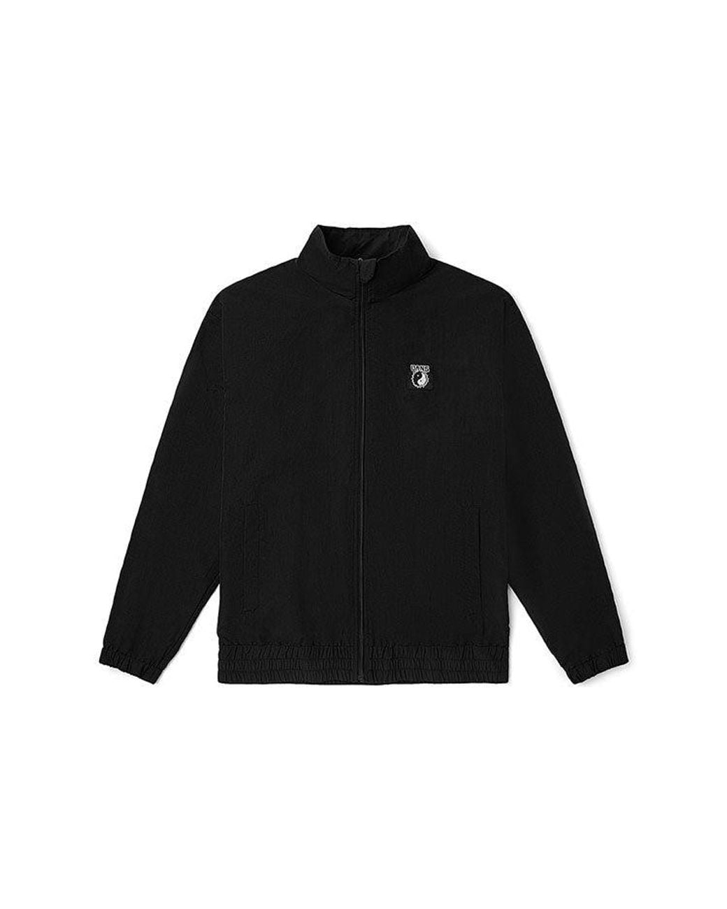 Vans Black Ss22 Grid Printing Zipper Jacket Couple Style for men