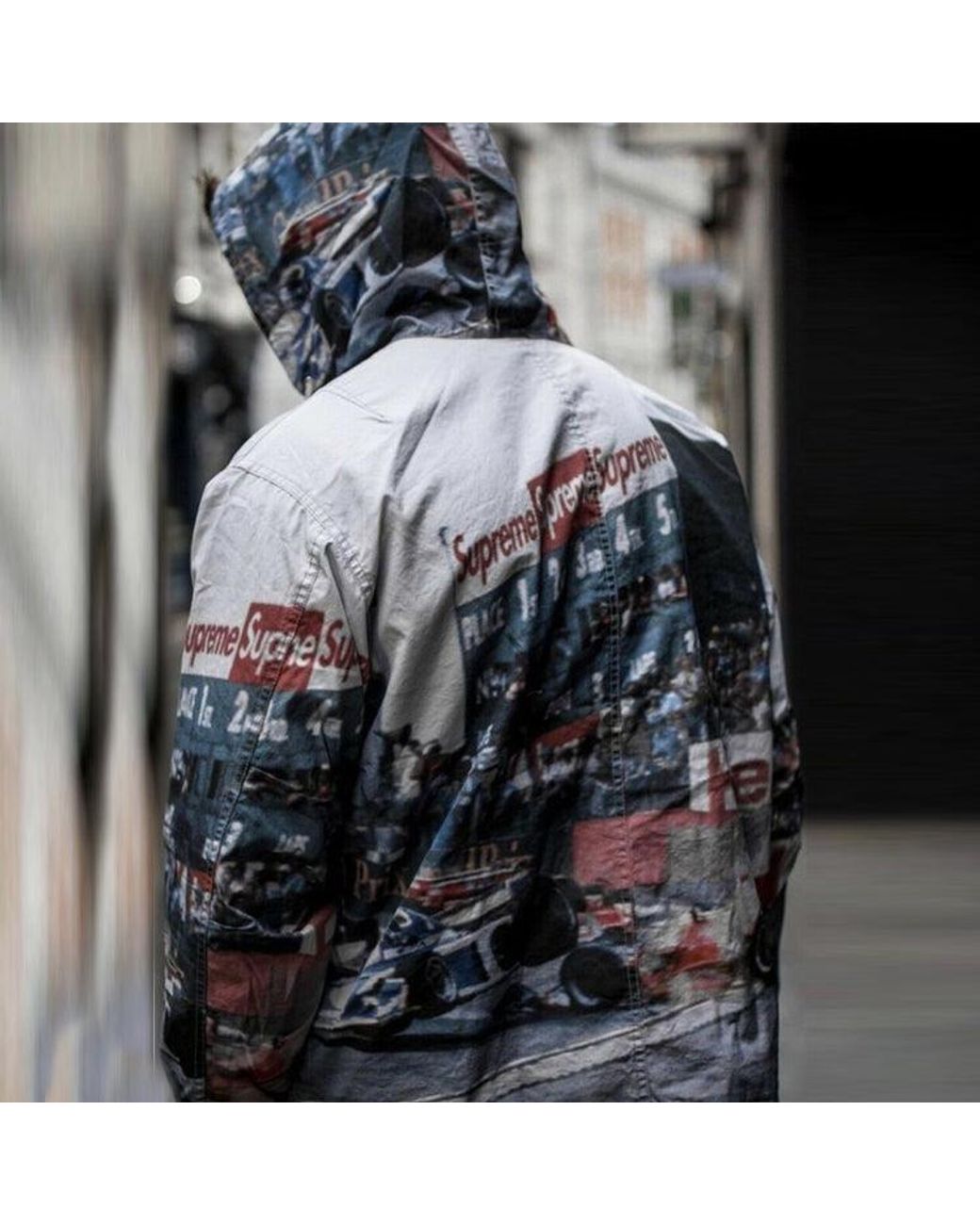 Supreme Blue Grand Prix Parka for men