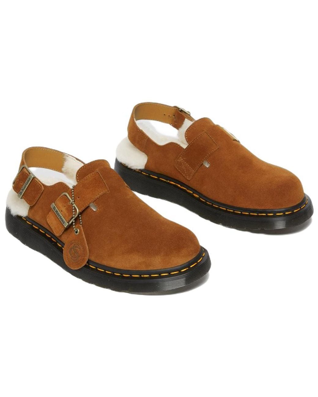Dr. Martens Brown Jorge Shearling Slingback Mule for men