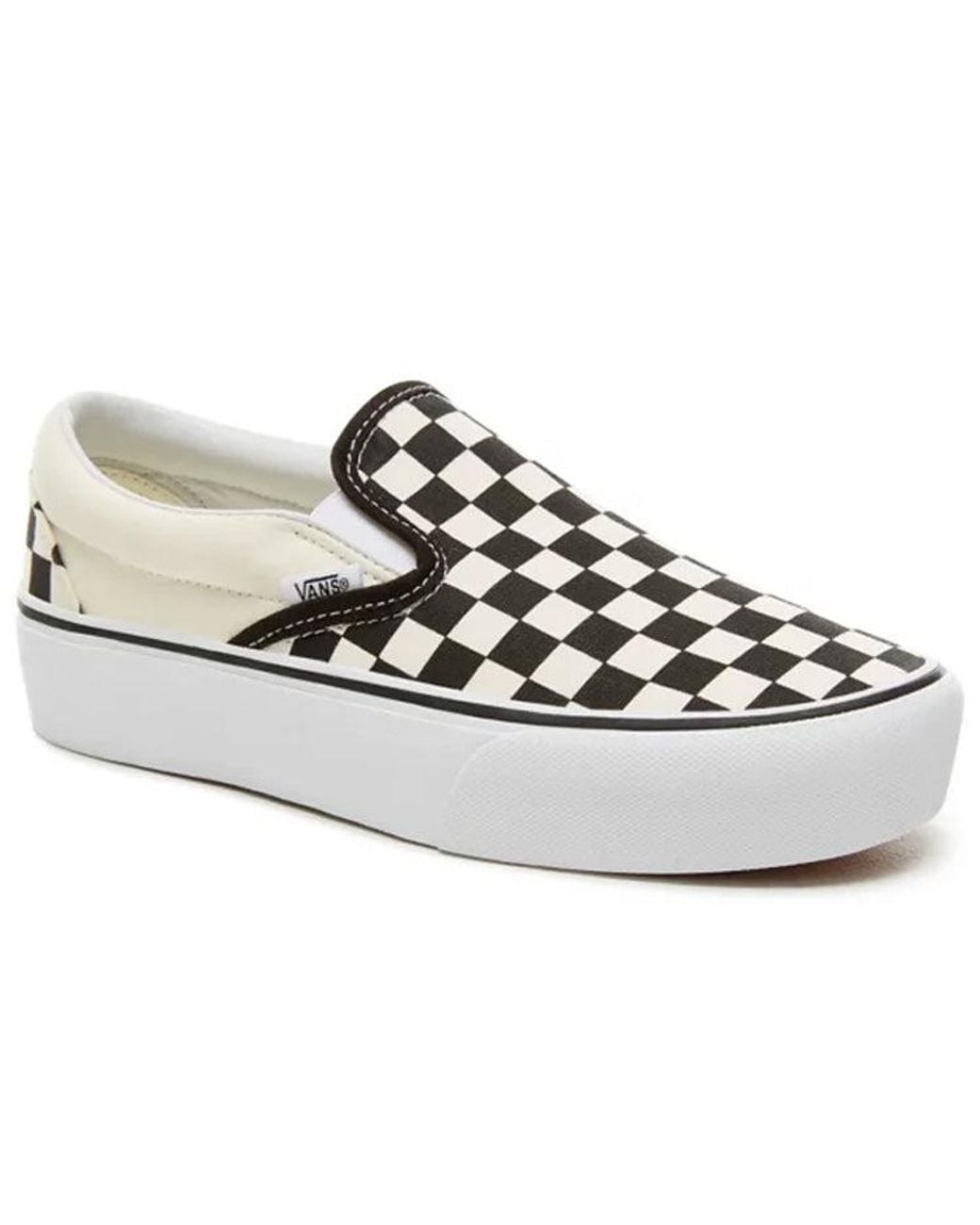 Vans White Classic Slip-On Stackform 'Checkerboard for men