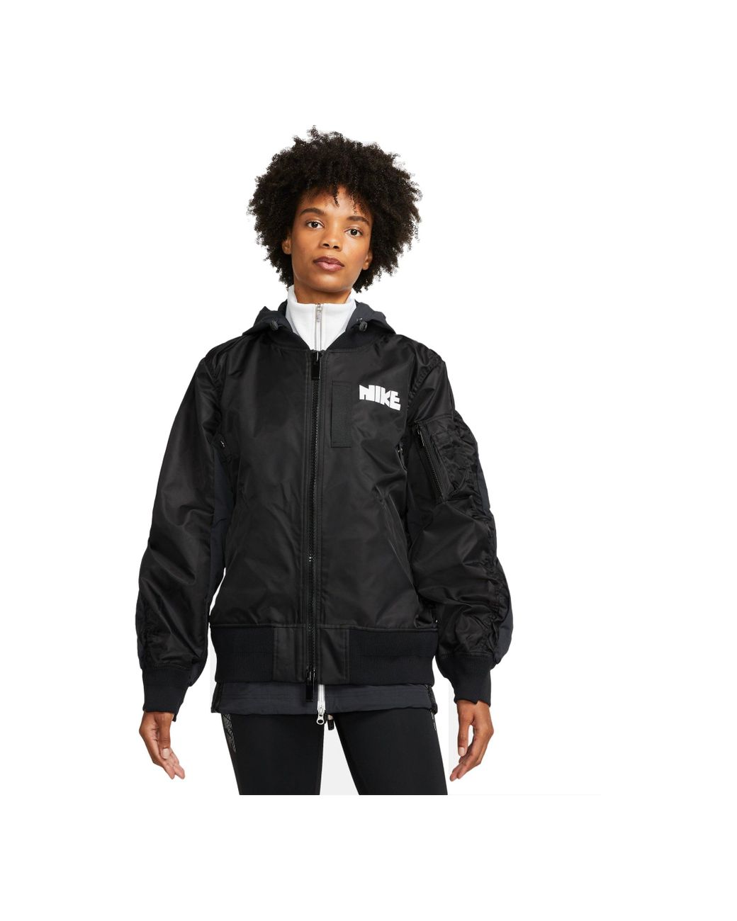 Nike Black (Wmns) X Sacai Layered Bomber Jacket