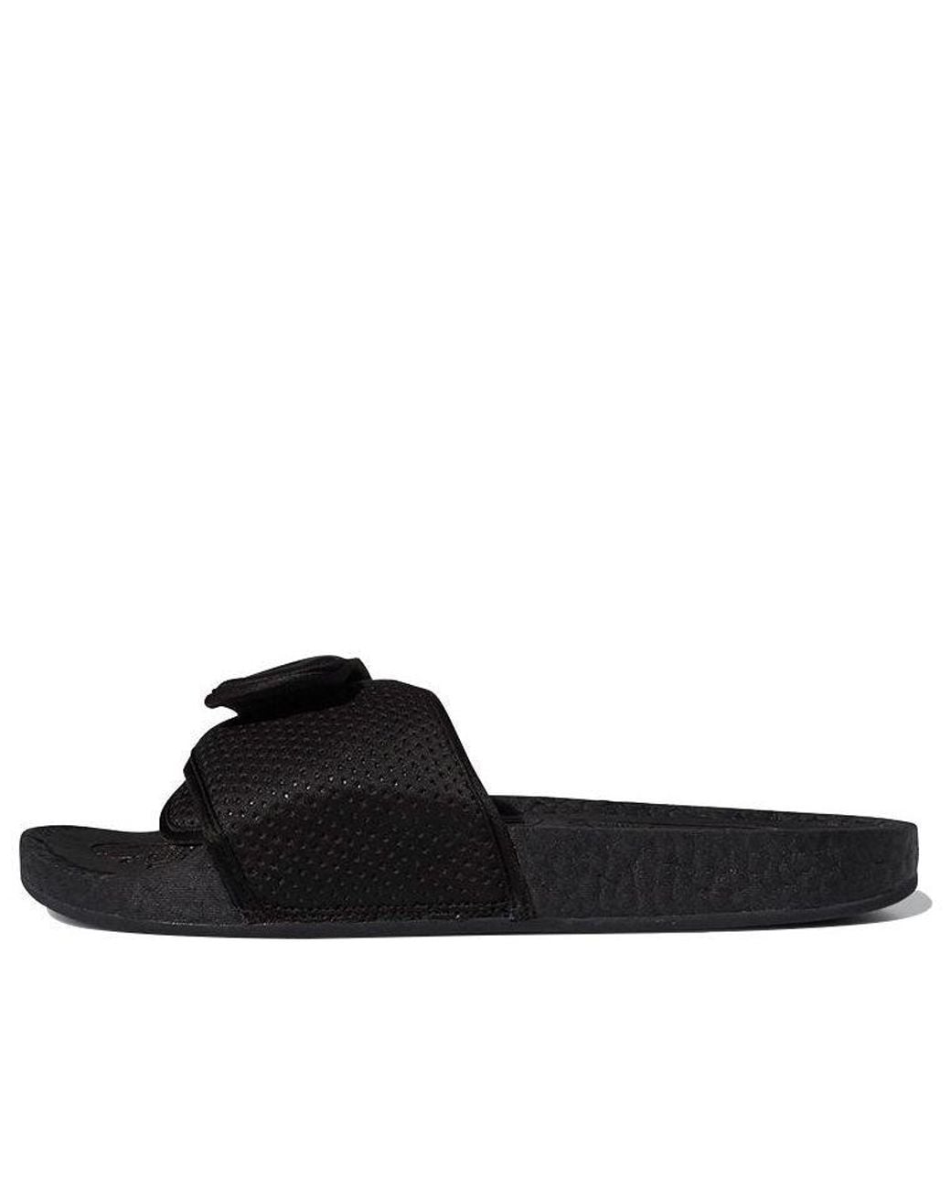 Adidas Black X Pharrell Williams Chancletas Hu Slides for men
