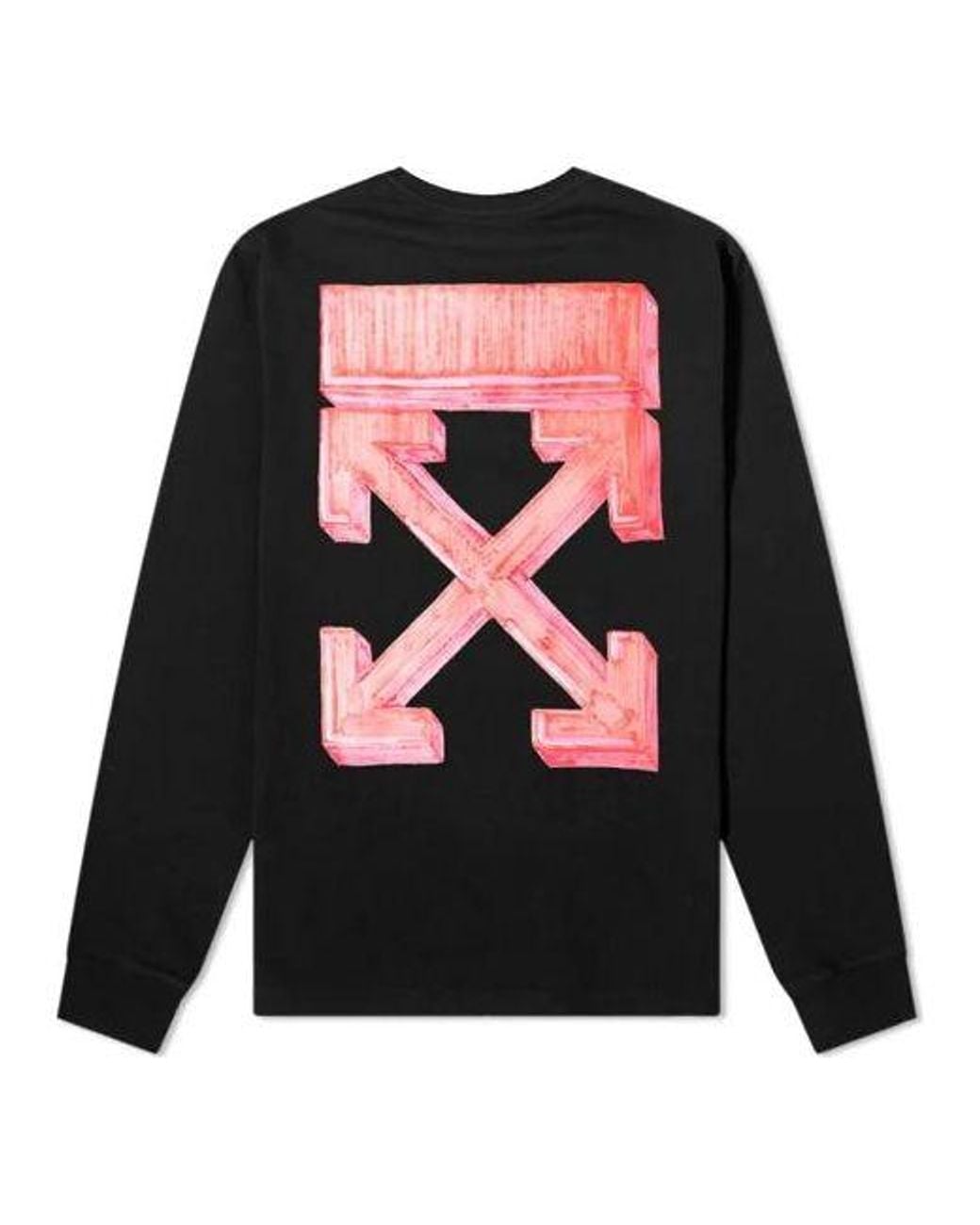 Off-White c/o Virgil Abloh Black Fw20 Arrows Sketch Logo Long Sleeve for men