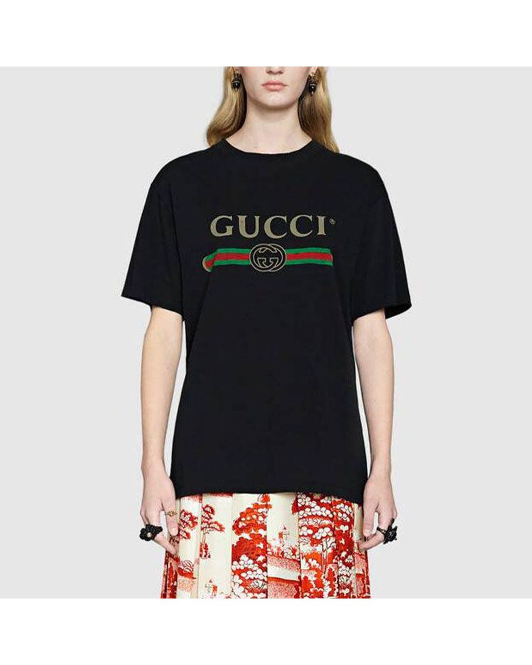 Gucci Blue (Wmns) Oversize T-Shirt With Logo