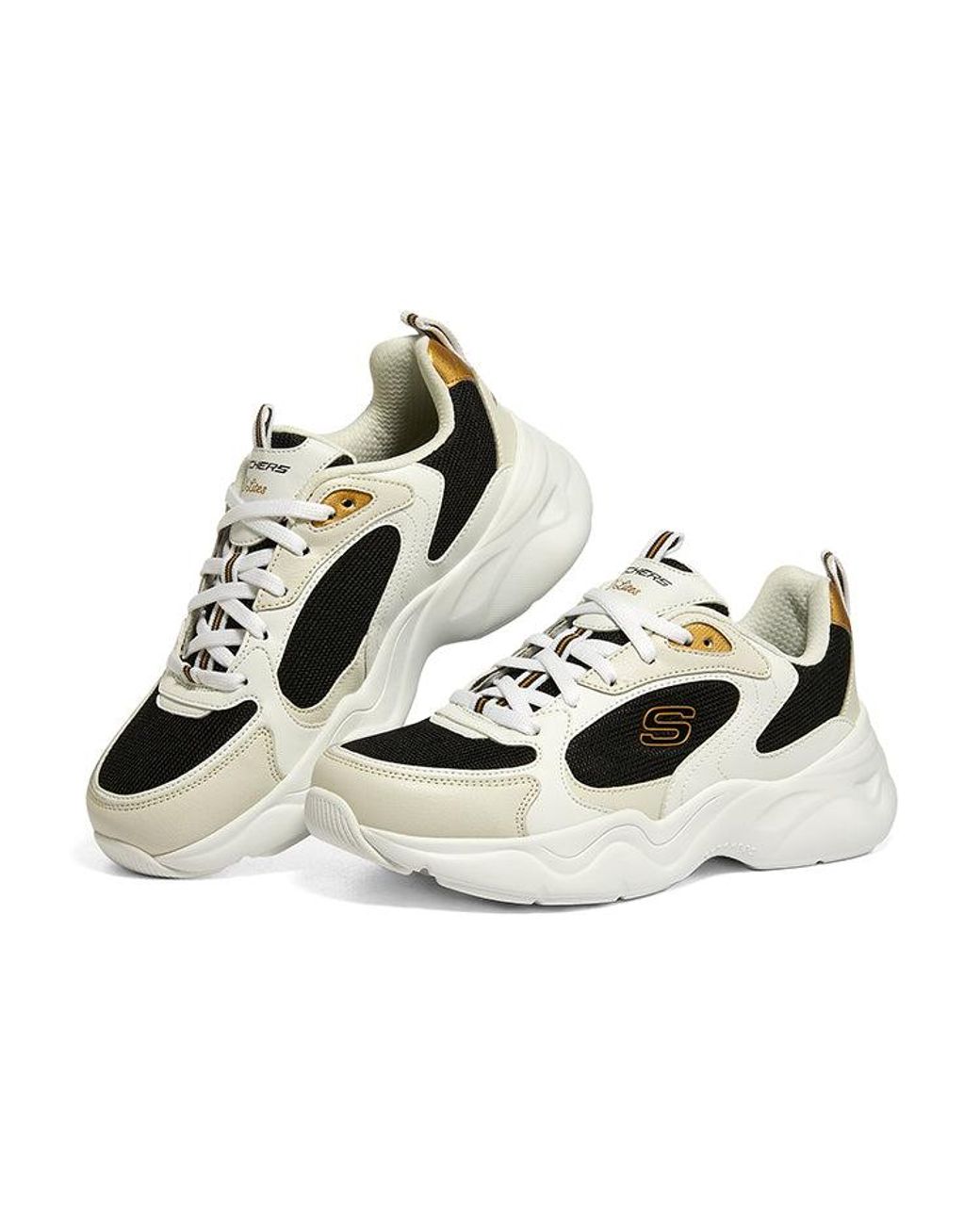 Skechers White (Wmns) D'Lites Airy 3.0