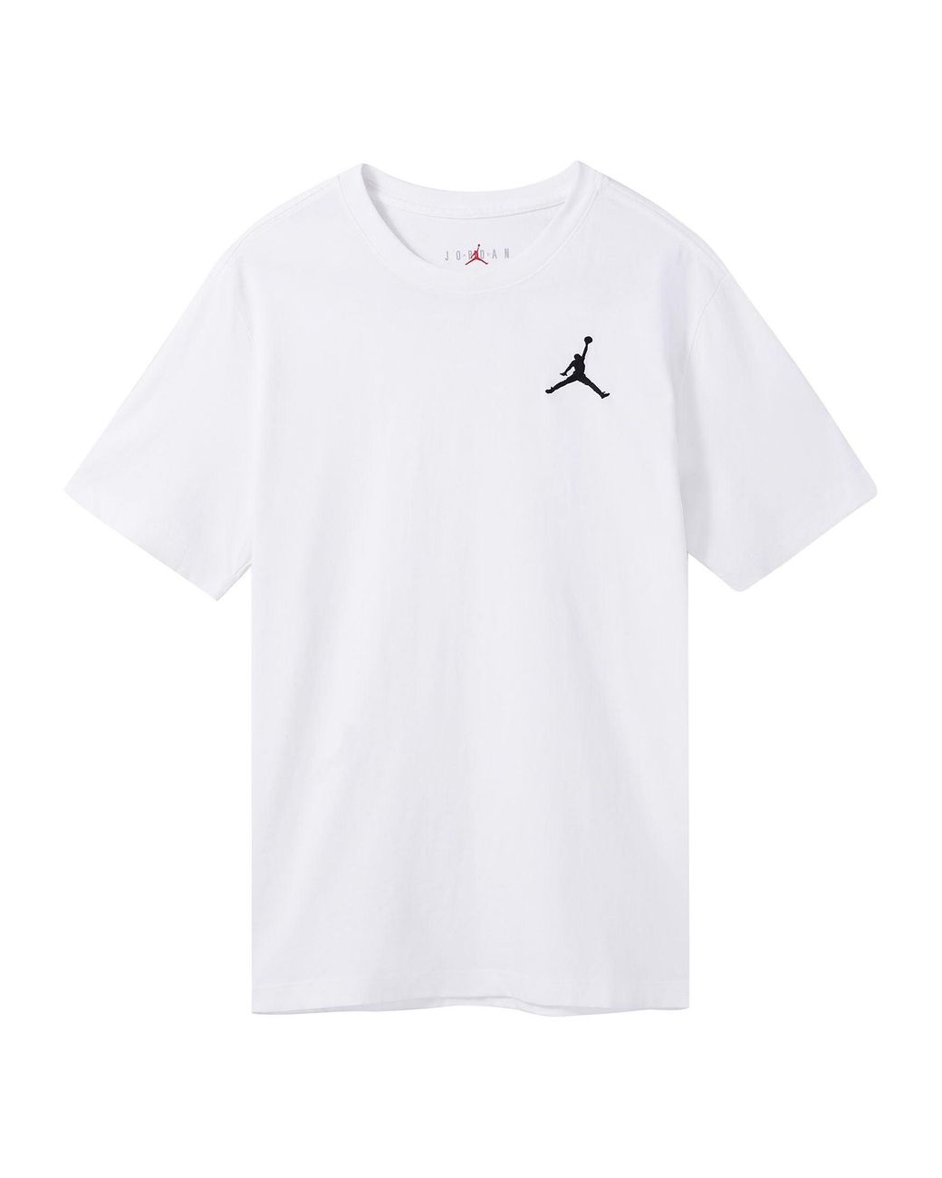 Nike White Jumpman Logo Embroidery Sports Round Neck Short Sleeves T Shirt S for men
