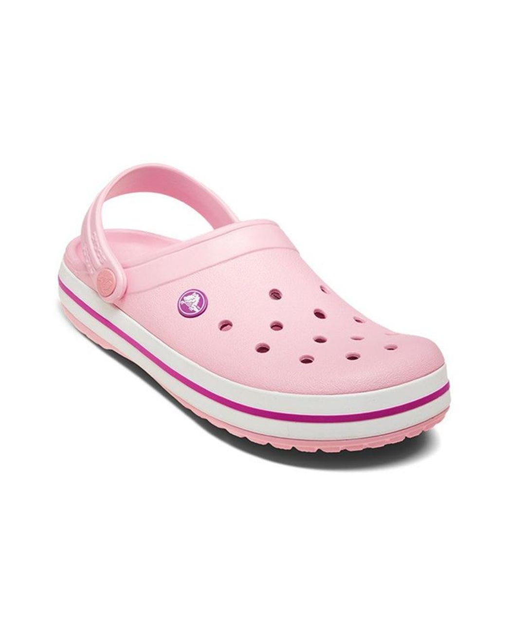 CROCSTM Pink Crocband Beach Sandals