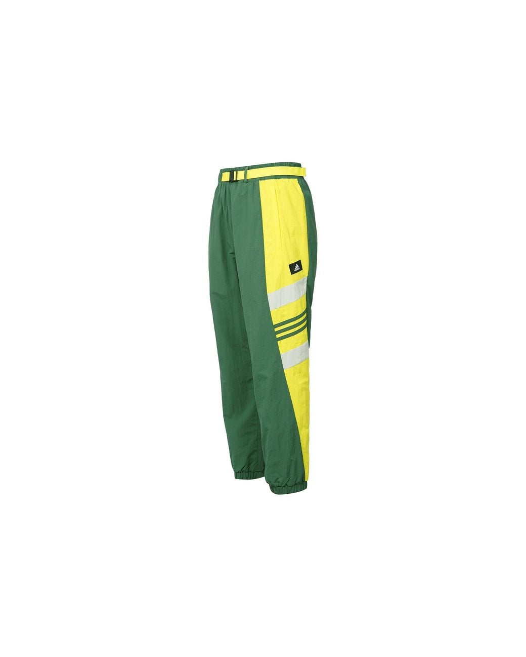 Adidas Green Ub Pnt Wv Cb Contrast Color Stitching Casual Sports Long Pants for men