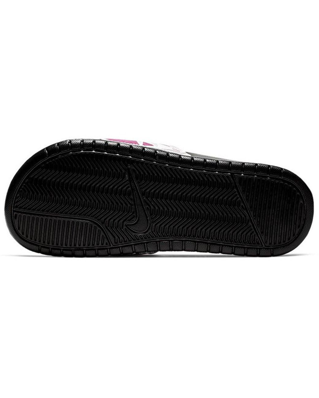 Nike Black (Wmns) Benassi Jdi Print Active Fuchsia'