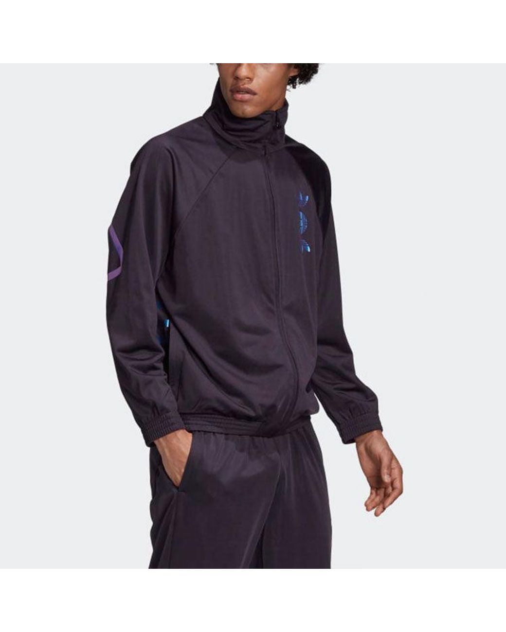 Adidas Blue Originals Zeno Track Jacket Back Logo Printing for men