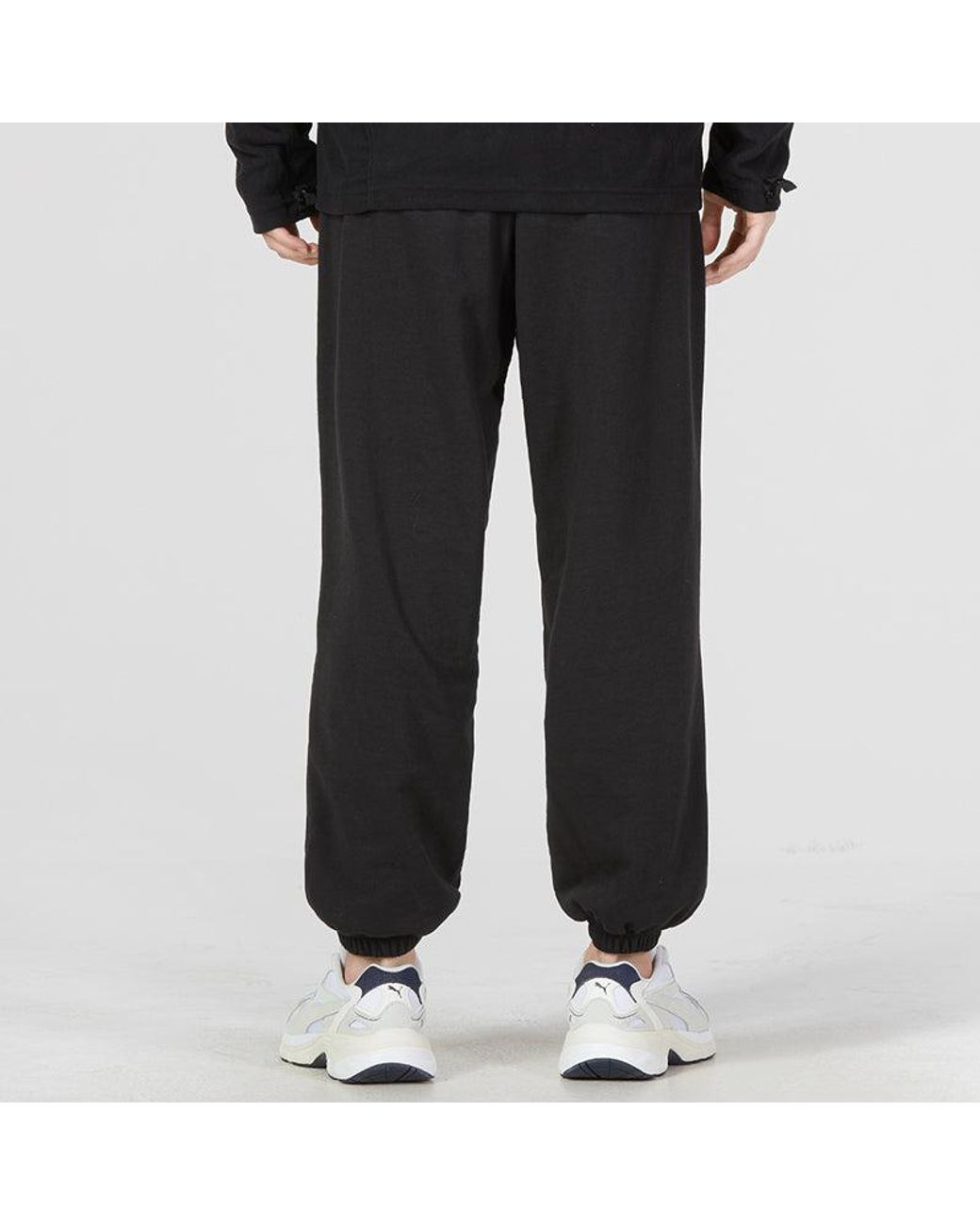 PUMA Black Team Pants Tr Logo Pants for men