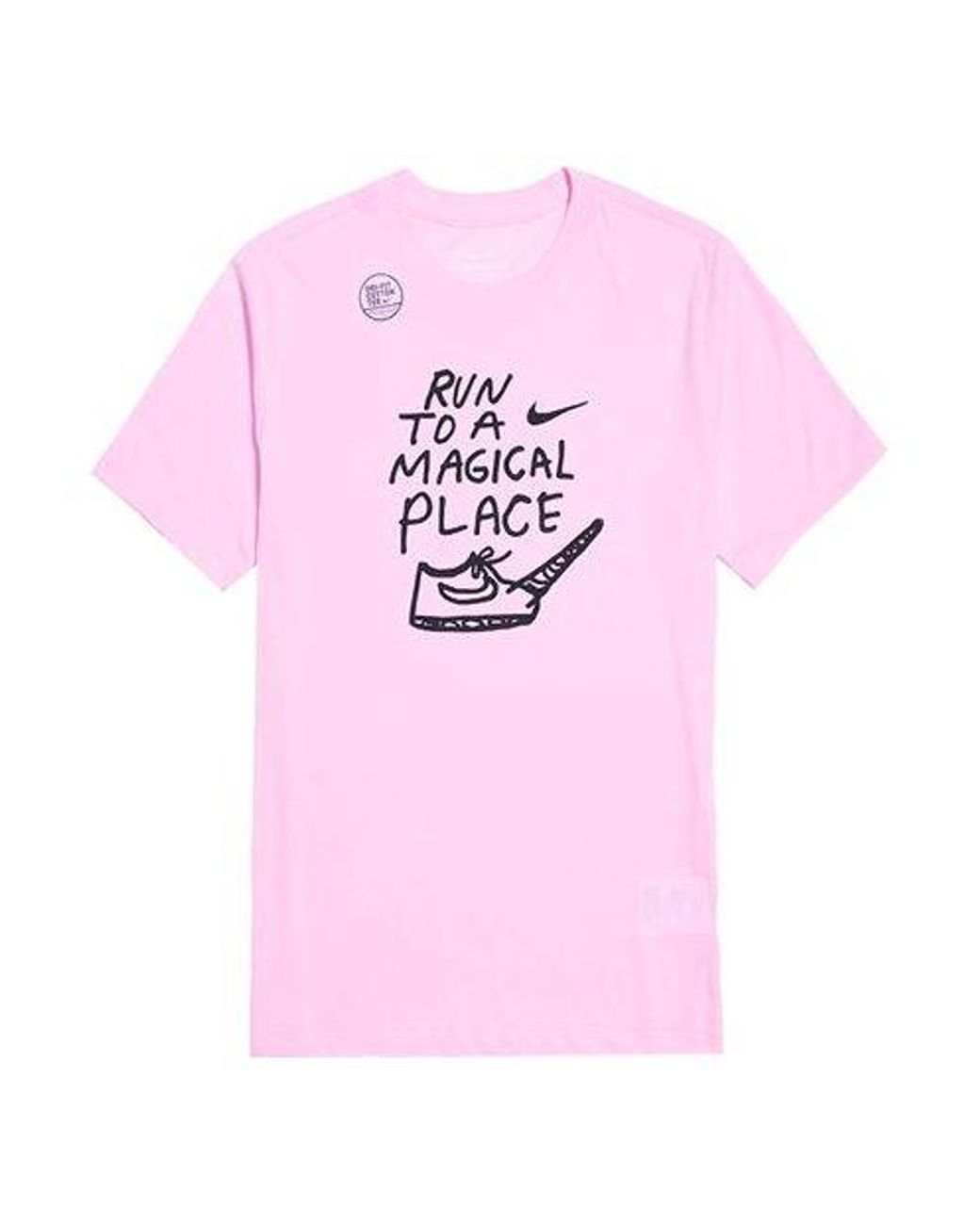 Nike Pink Dri-Fit Sports Casual Short-Sleeved for men
