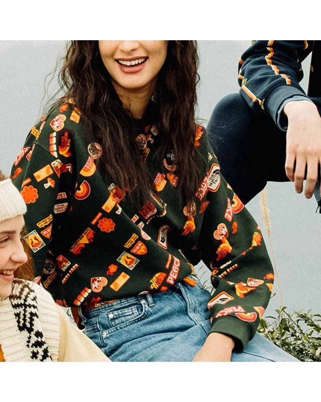 The North Face Green (Wmns) Vanlife Logo Sweater
