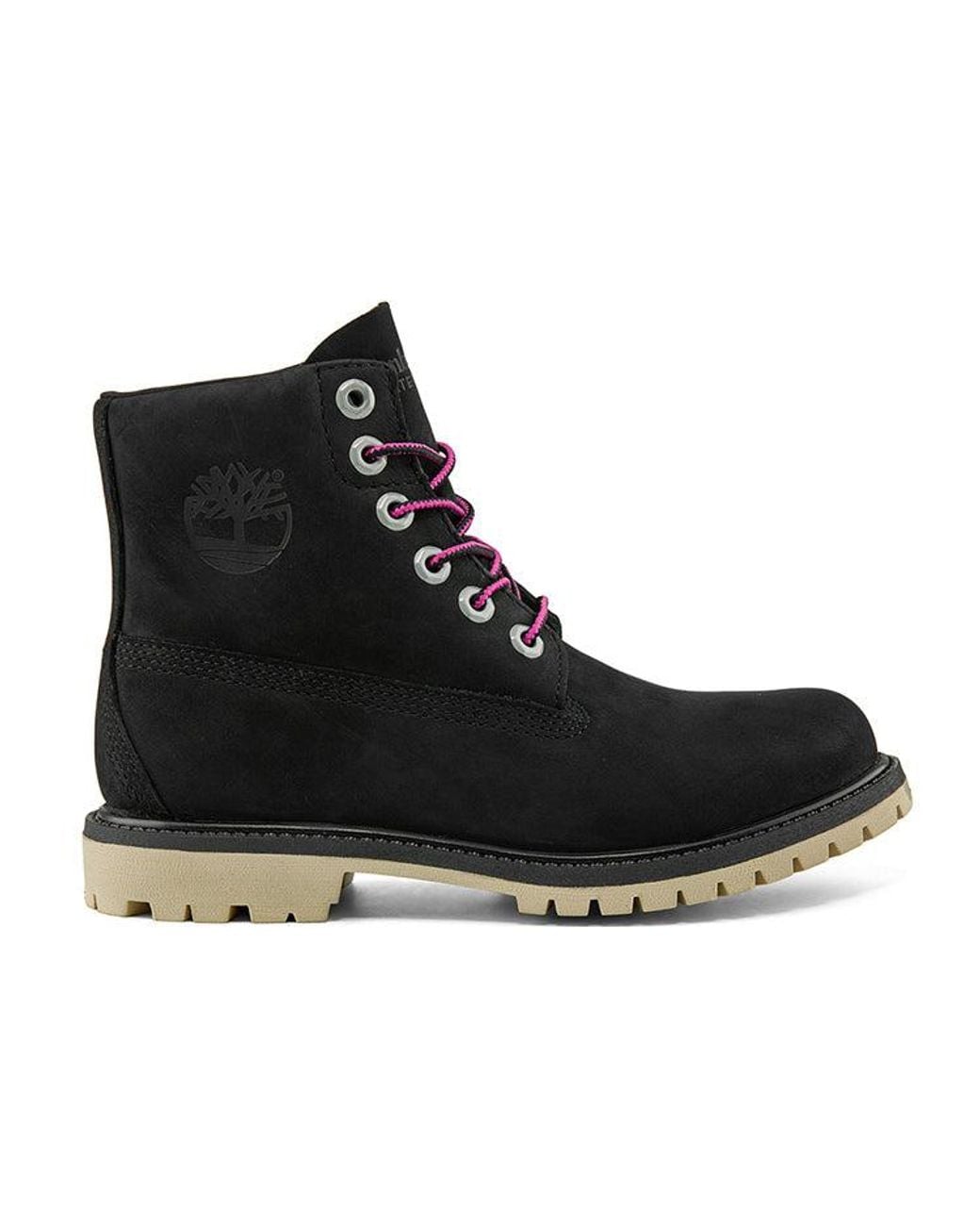 Timberland Black (Wmns) Paninara Collarless 6 Inch Wide Fit Waterproof Boots Nubuck'