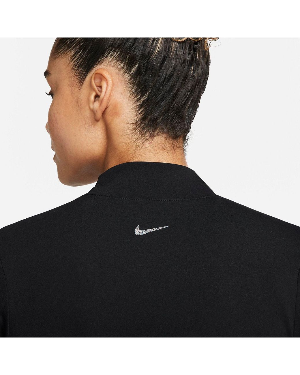 Nike Black (Wmns) Swoosh Long Sleeve Yoga T-Shirt Dr2204-010