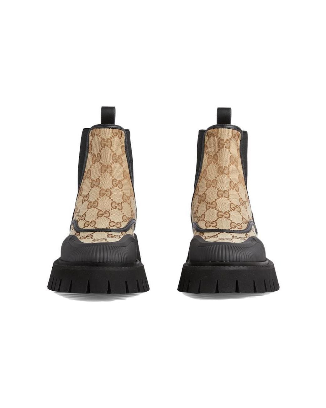 Gucci Brown Monogram Canvas Boots