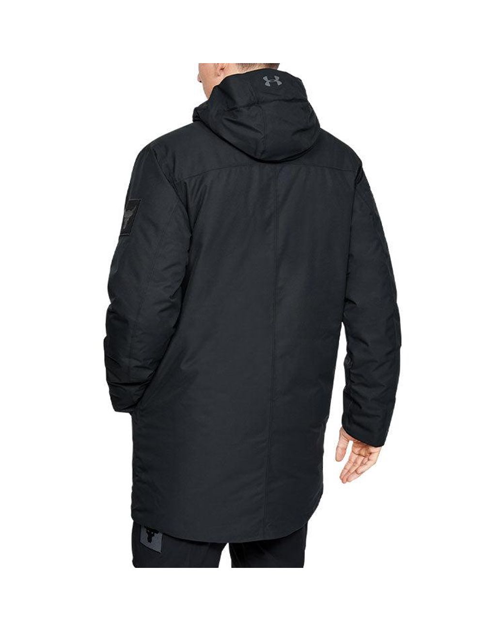 Under Armour Blue Project Rock Unstoppable Waterproof Down Parka for men