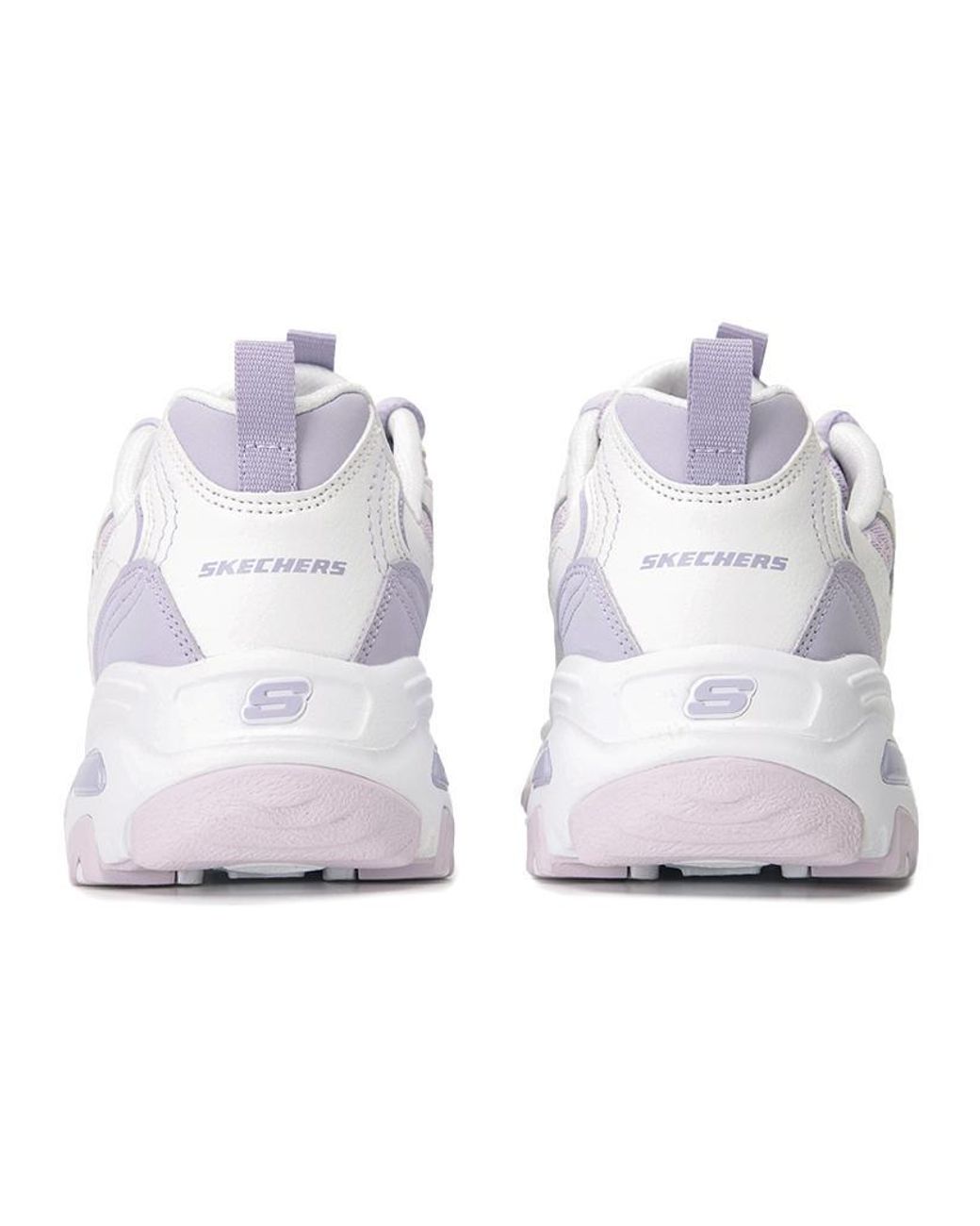 Skechers White (Wmns) D'Lites 1.0 Sneakers