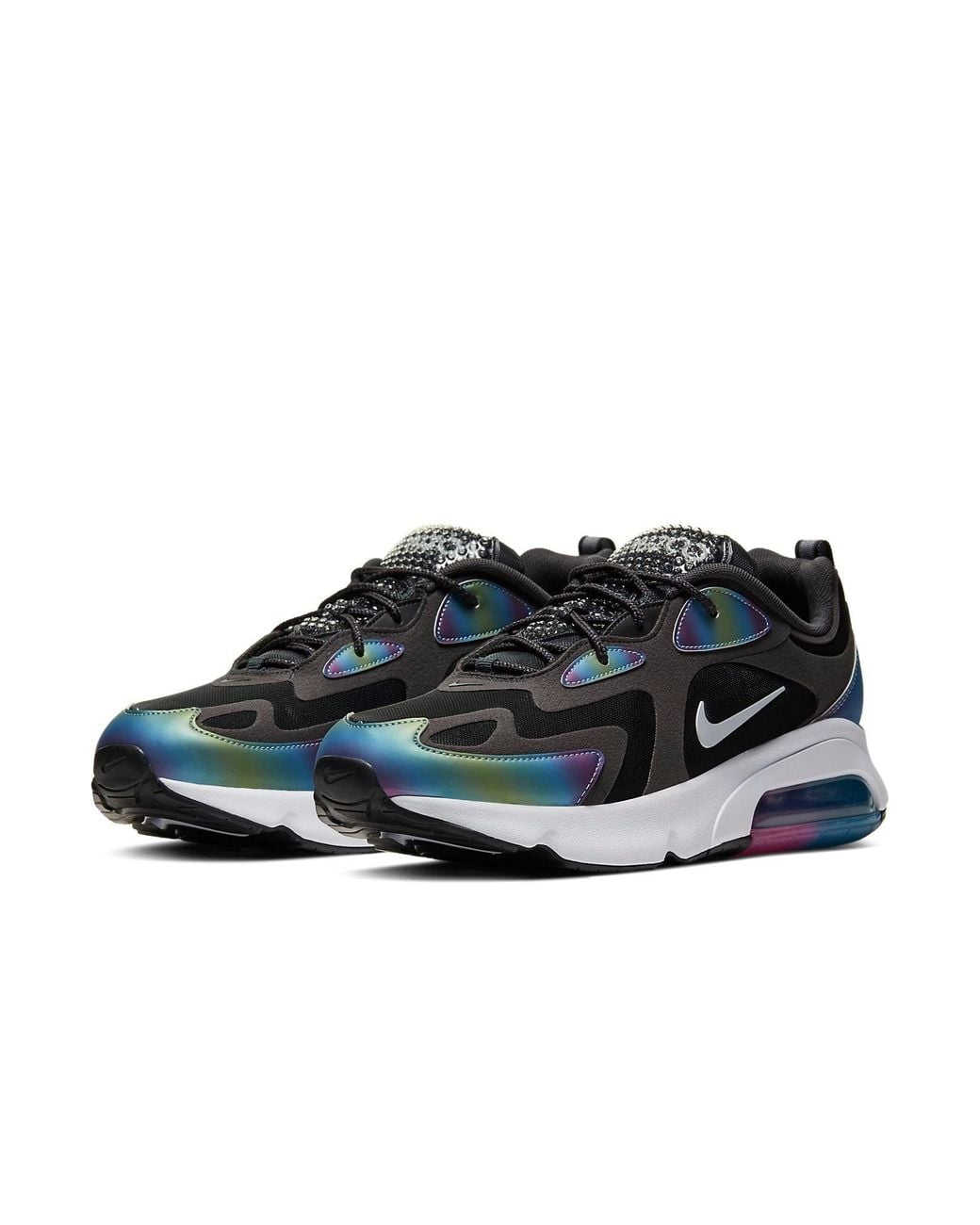 black and blue air max 200