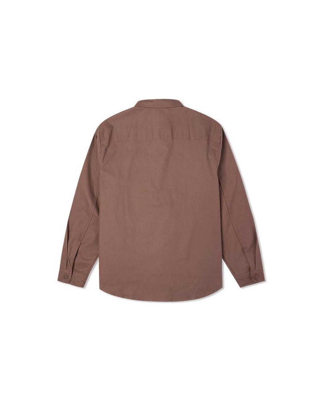 Converse Brown Carpenter Pocket Button Down Long Sleeve Shirt 'Brazil Nut' for men