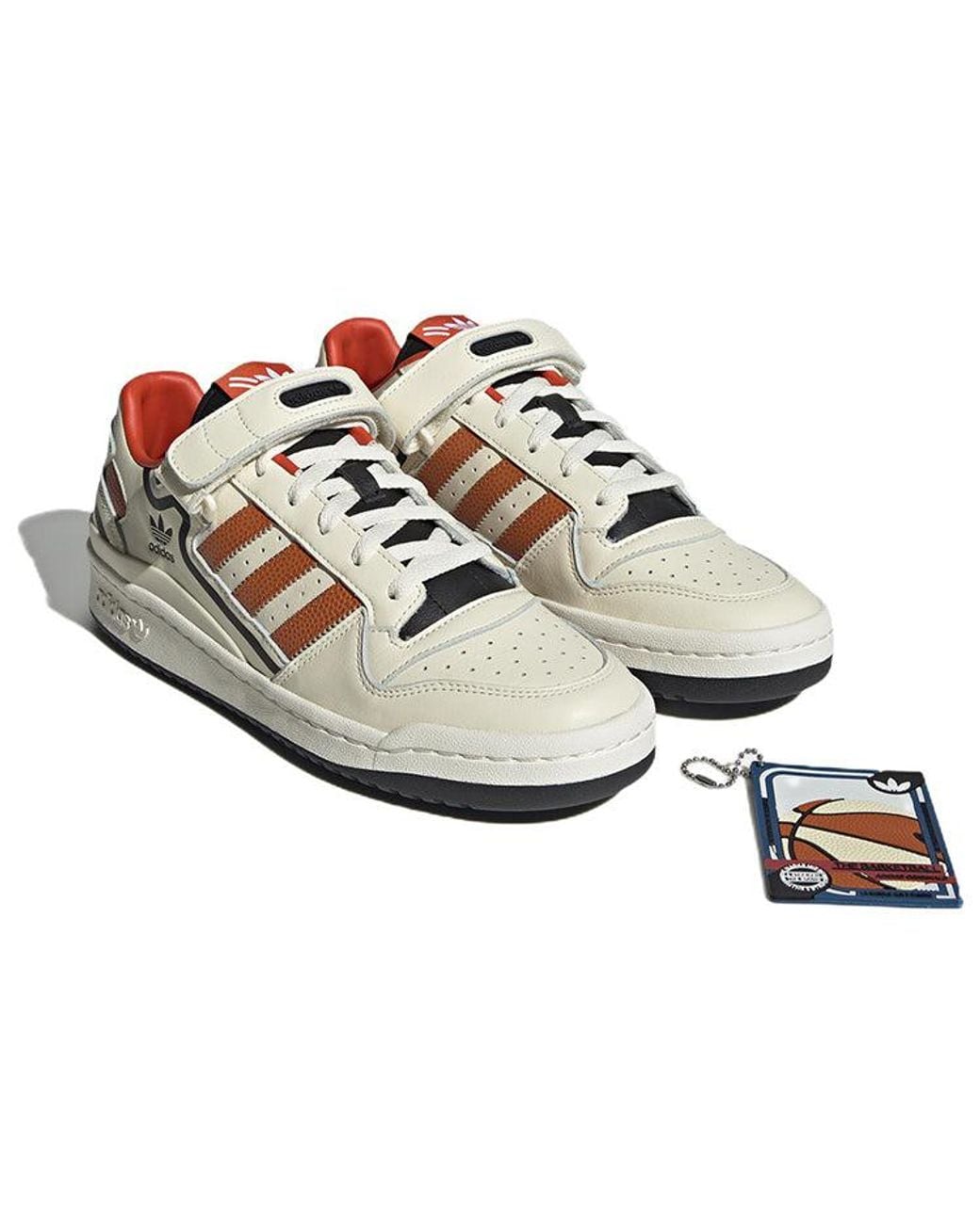 Adidas White Originals Forum Low Sneakers Ivory for men