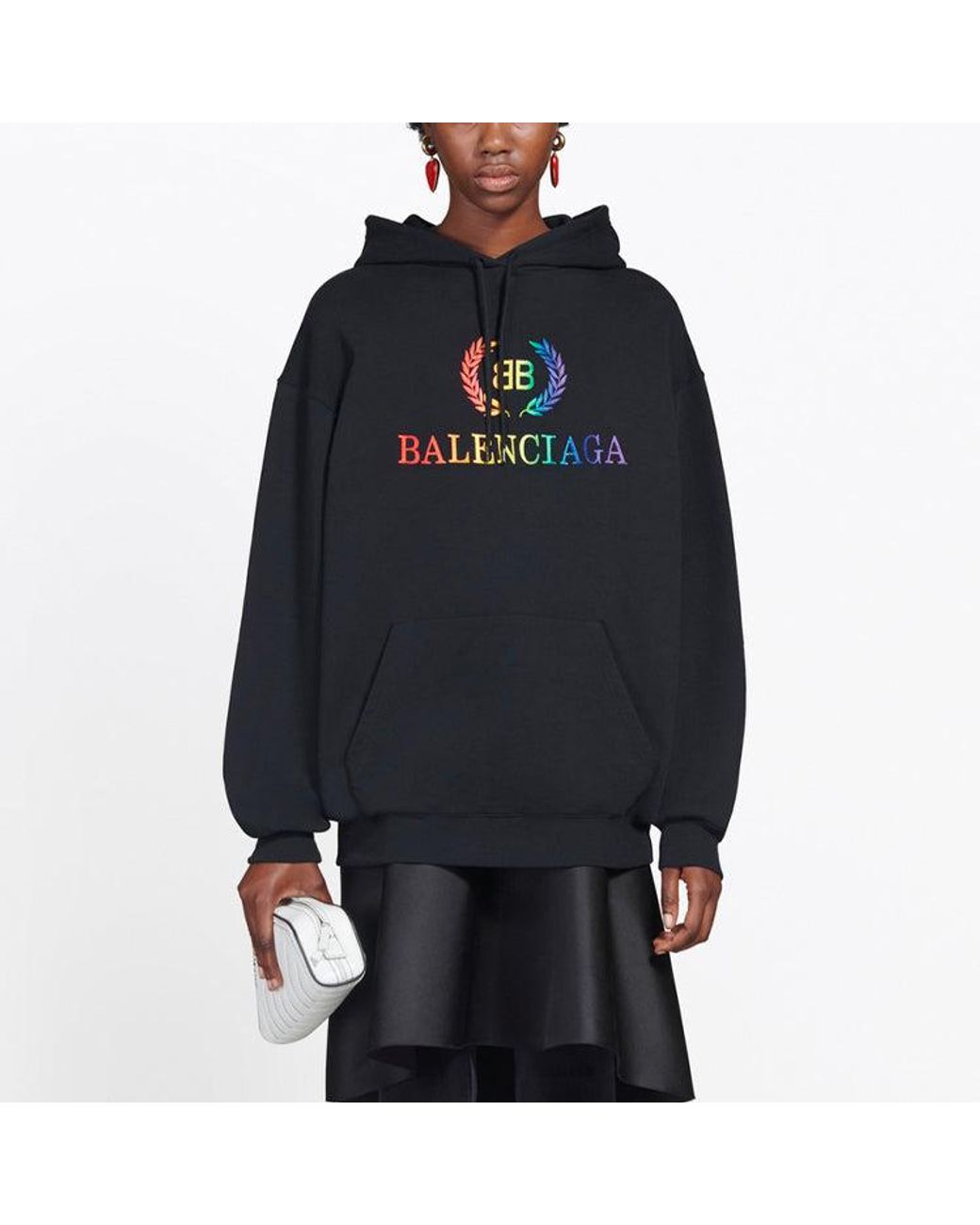 Balenciaga Blue (Wmns) Embroidered Hoodie