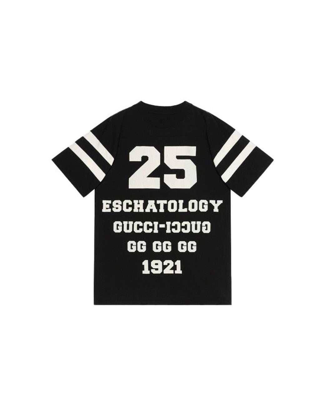 Gucci Black Ss21 1921 Series Alphabet Printing Casual Short Sleeve for men