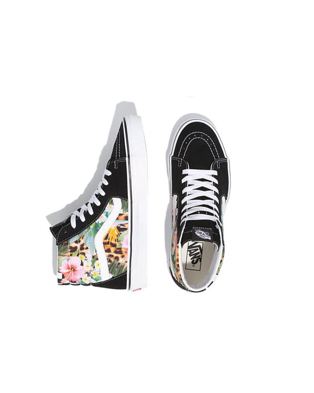 Vans Black Tropical Animal Check Sk8-Hi for men