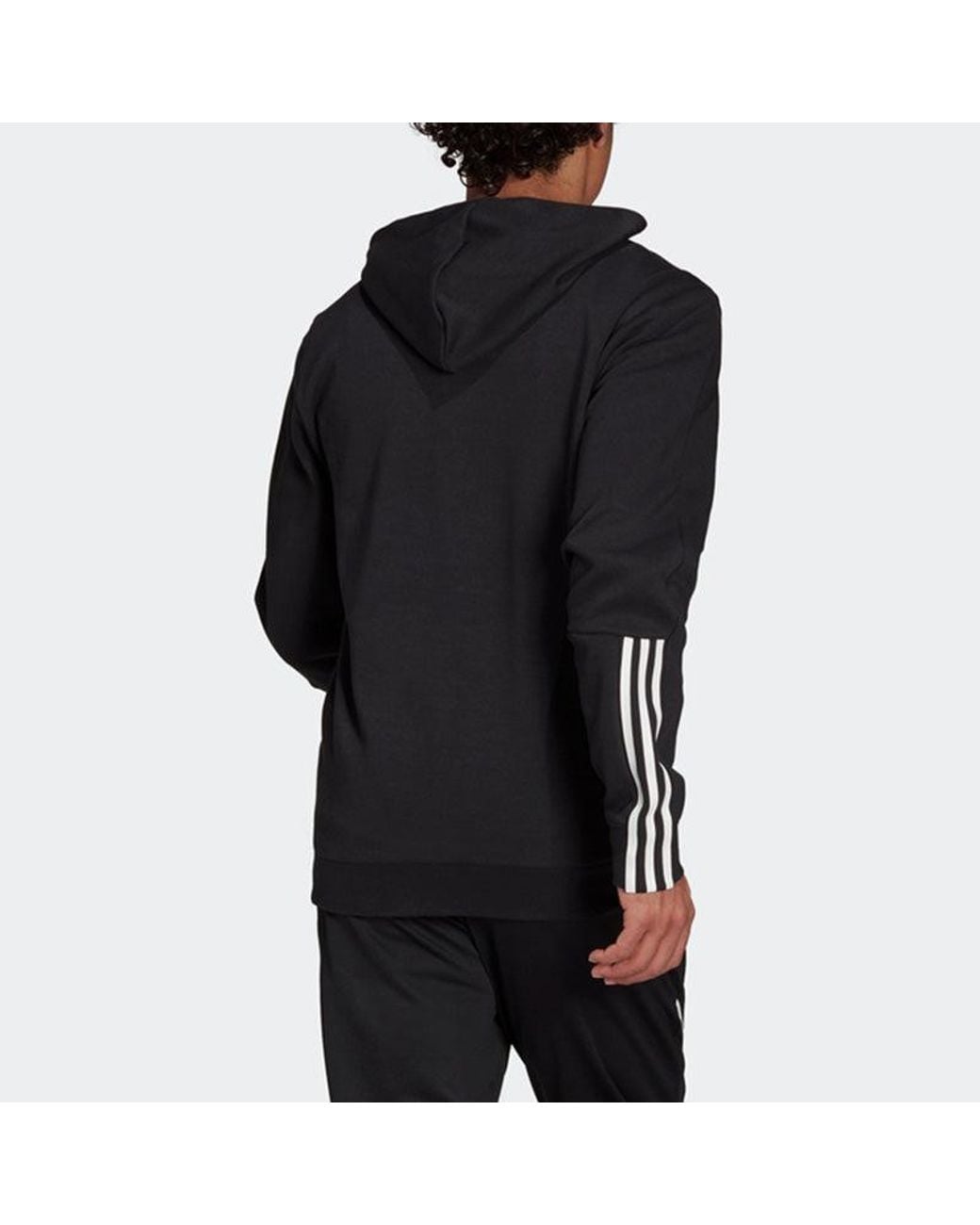 Adidas Blue Dk Fz Hd Casual Sports Knit Jacket for men