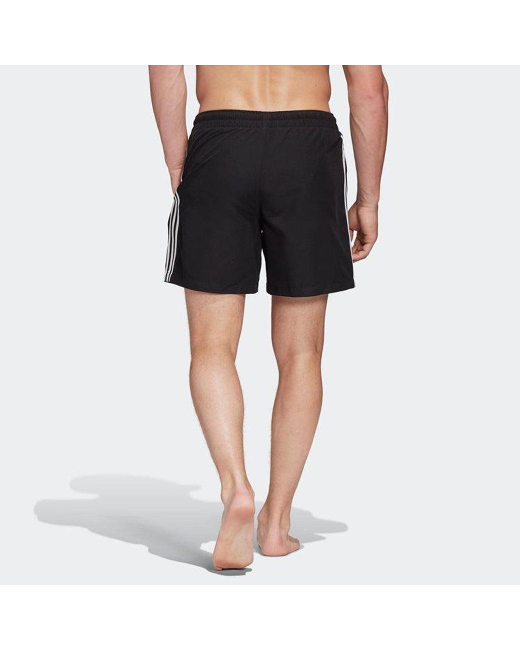 Adidas Black Originals Stripe Woven Sports Shorts for men
