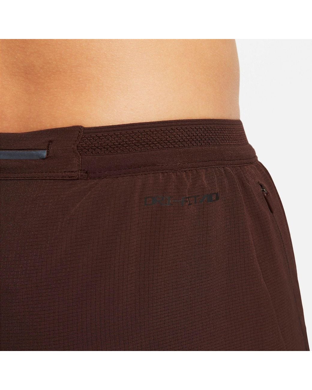 Nike Brown Dri-Fit Adv Aeroswift Racer Running Pants for men