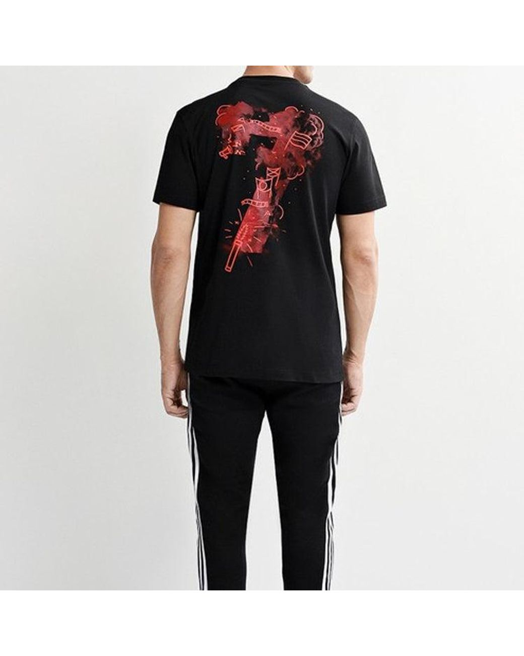 Adidas Black Grfx Nr 7 Soccer/Football Sports Short Sleeve for men