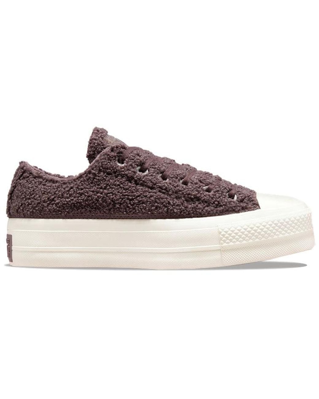 Converse Brown (Wmns) Chuck Taylor All Star Platform Low 'Cozy Sherpa